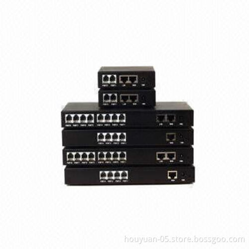 8-port VoIP Gateway, Suitable for 100 Staff Enterprise IP PBX, IP PBX Supports VPN N2N